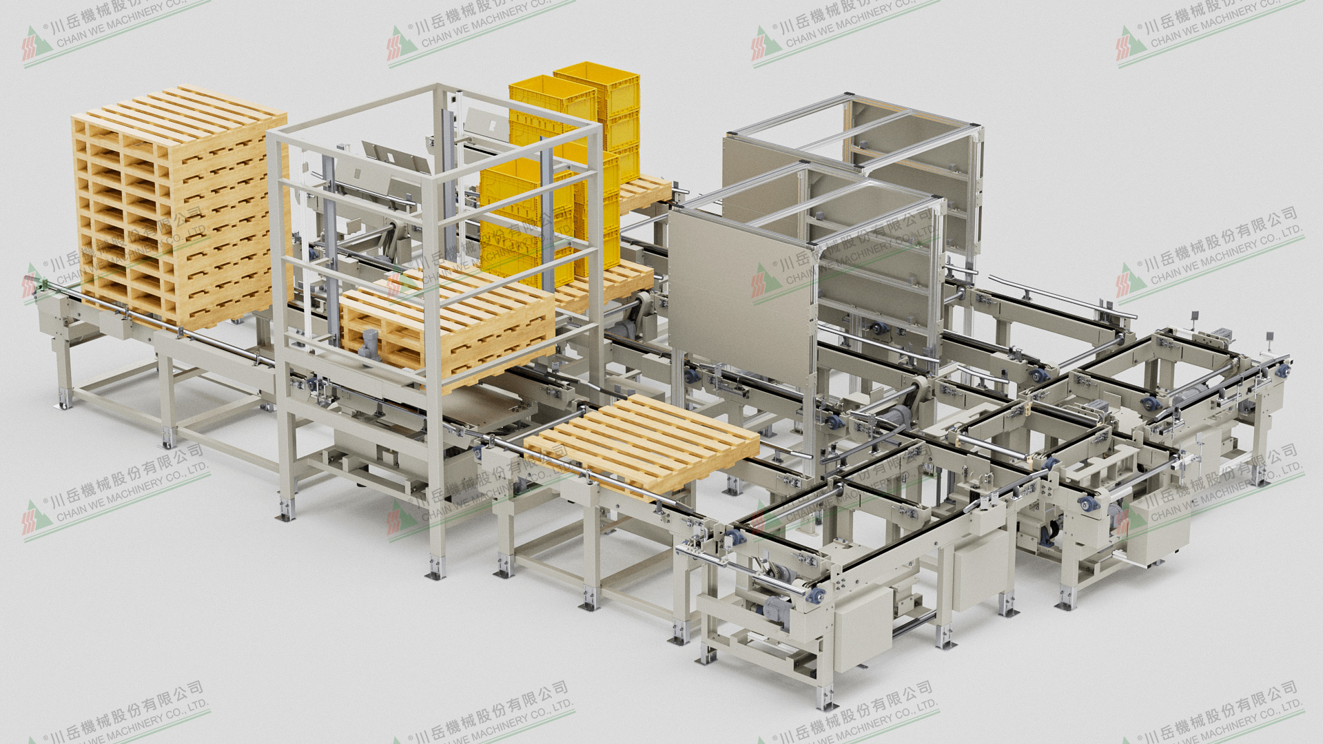 Storage and Retrieval Conveying System for Pallets