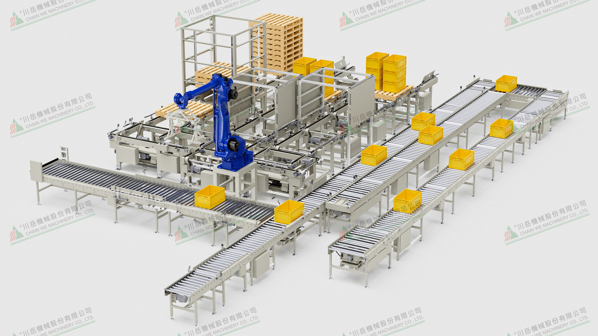 Packing/palletizing System with Robotic Arm