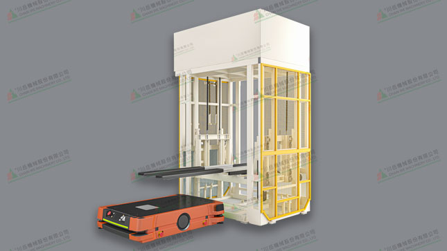 短行程升降機(AGV自動上下料作業)