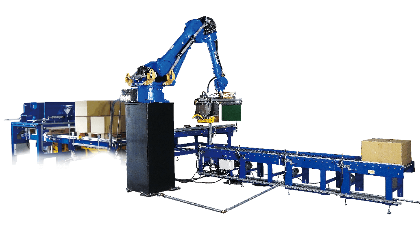 Palletizing/Conveying System with Robotic Arm